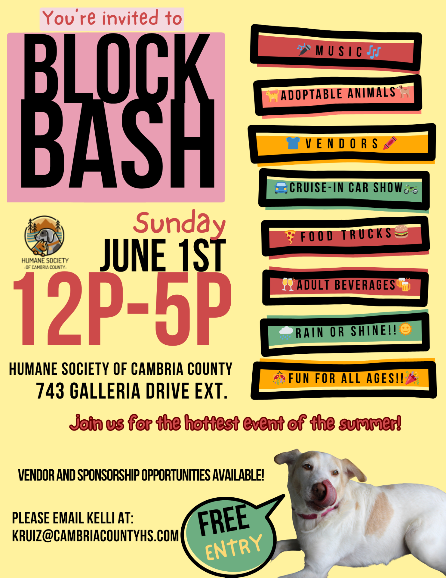 Block Bash - Humane Society of Cambria County PA